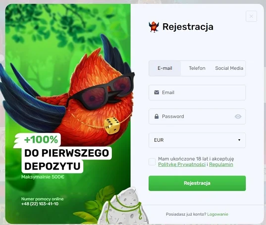 Casino Lucky Bird rejestracja