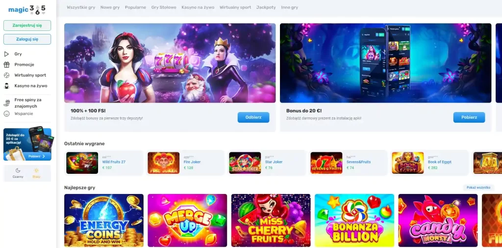 Oficjalna strona magic365 